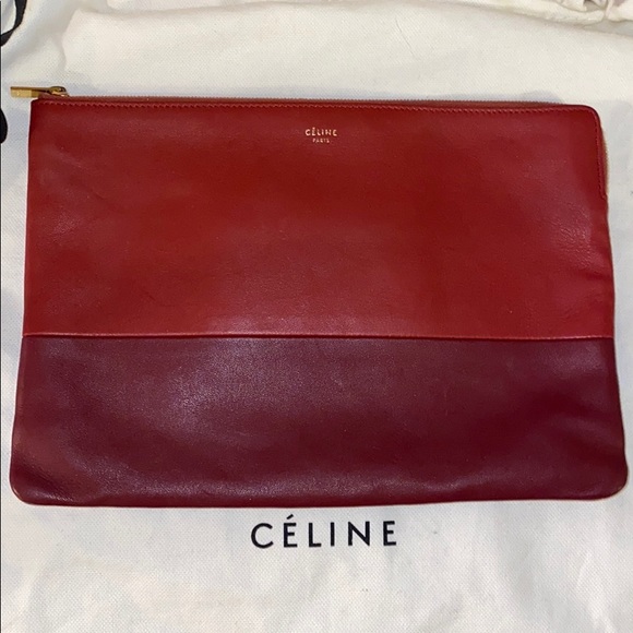 Celine Bags Rare Bicolor Celine Bag Pouch Clutch Poshmark